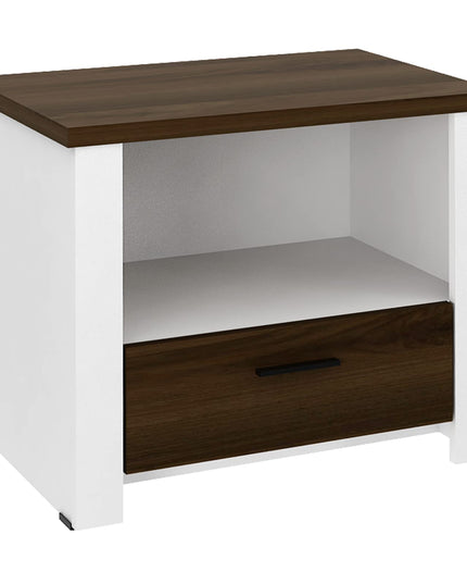 Giantex Nightstand, End Table with Glide Sliding Drawer & Open Cabinet, Modern Sofa Side Table for Living Room