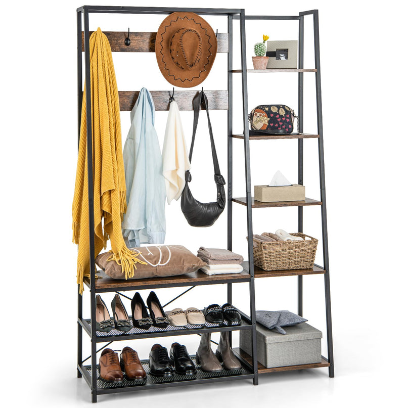 Giantex Coat Rack with Shoe Bench