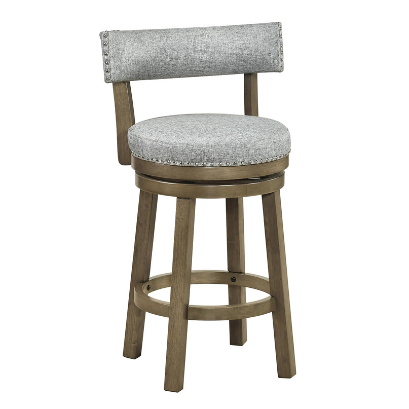 Tabouret de bar Giantex 68,5 cm, hauteur comptoir, avec assise et dossier rembourrés en tissu de lin