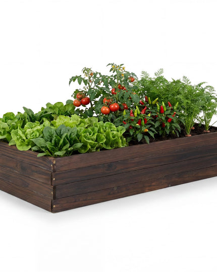 Giantex 45" x 23" Wooden Raised Garden Bed for Patio Yard Garden & Balcony