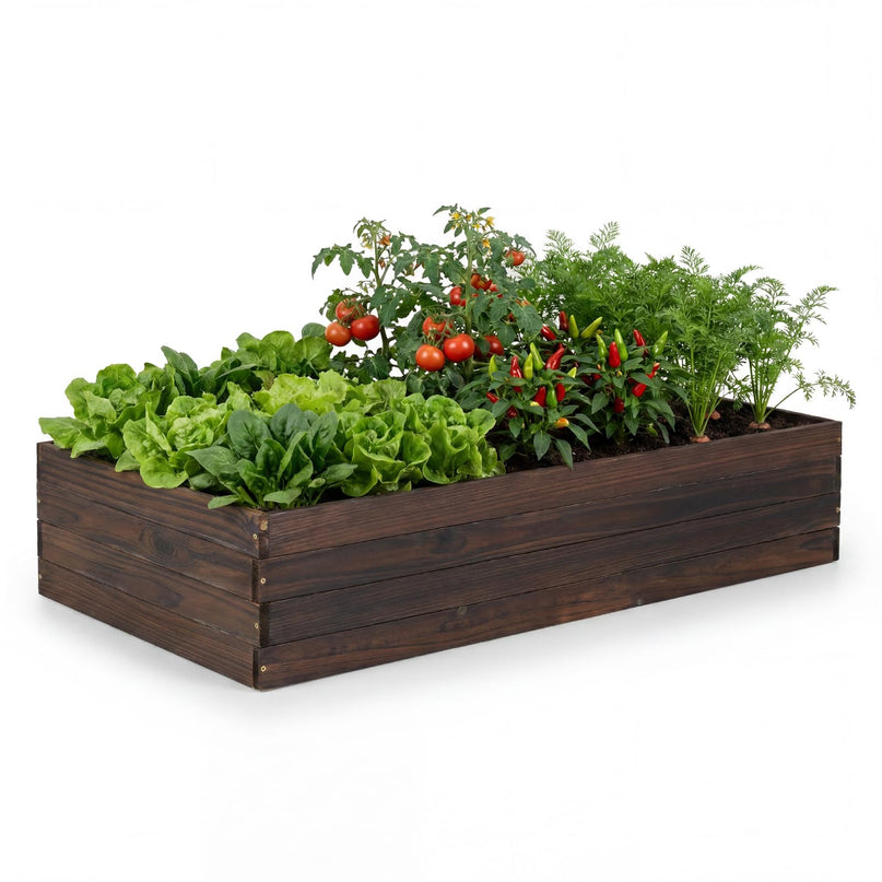 Giantex 45" x 23" Wooden Raised Garden Bed for Patio Yard Garden & Balcony