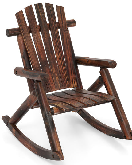 Giantex 1/2 Pcs Outdoor Wooden Rocking Chair(27”x36”x 38”)