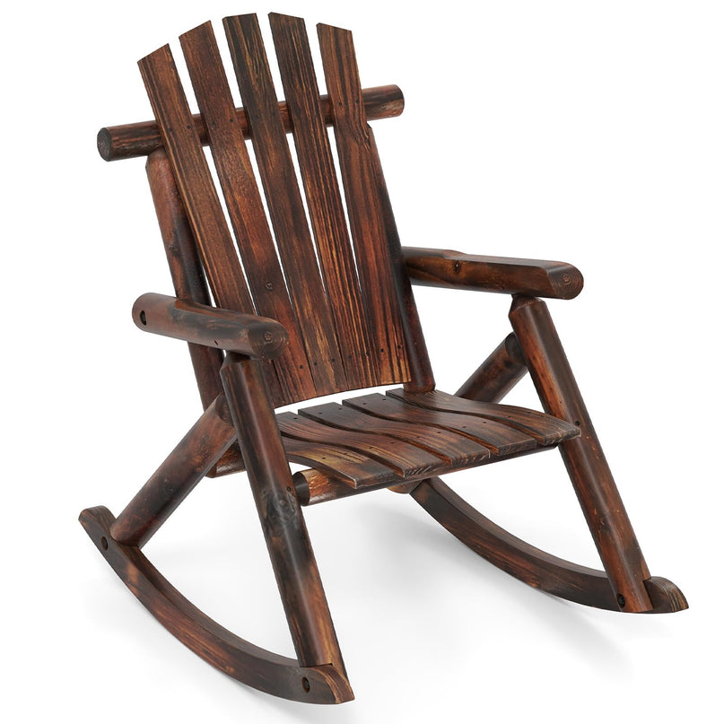 Giantex 1/2 Pcs Outdoor Wooden Rocking Chair(27”x36”x 38”)