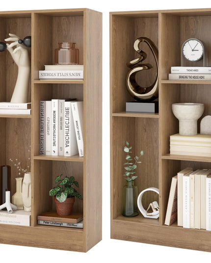 Giantex 5-Cube Bookcase Set of 1/2, Freestanding Bookshelf w/2 Anti-toppling Kits