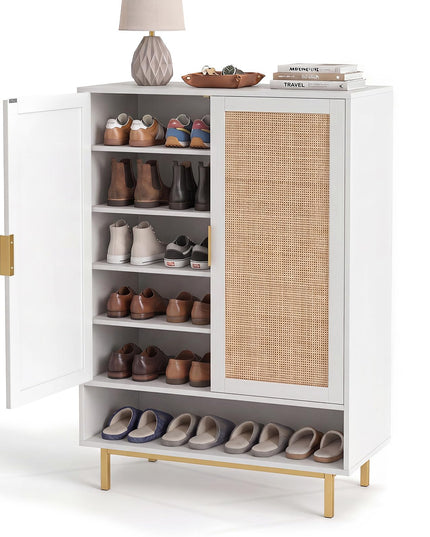 GIANTEX 6-Tier Shoe Cabinet 43" Tall Shoe Rack Cabinet with Doors