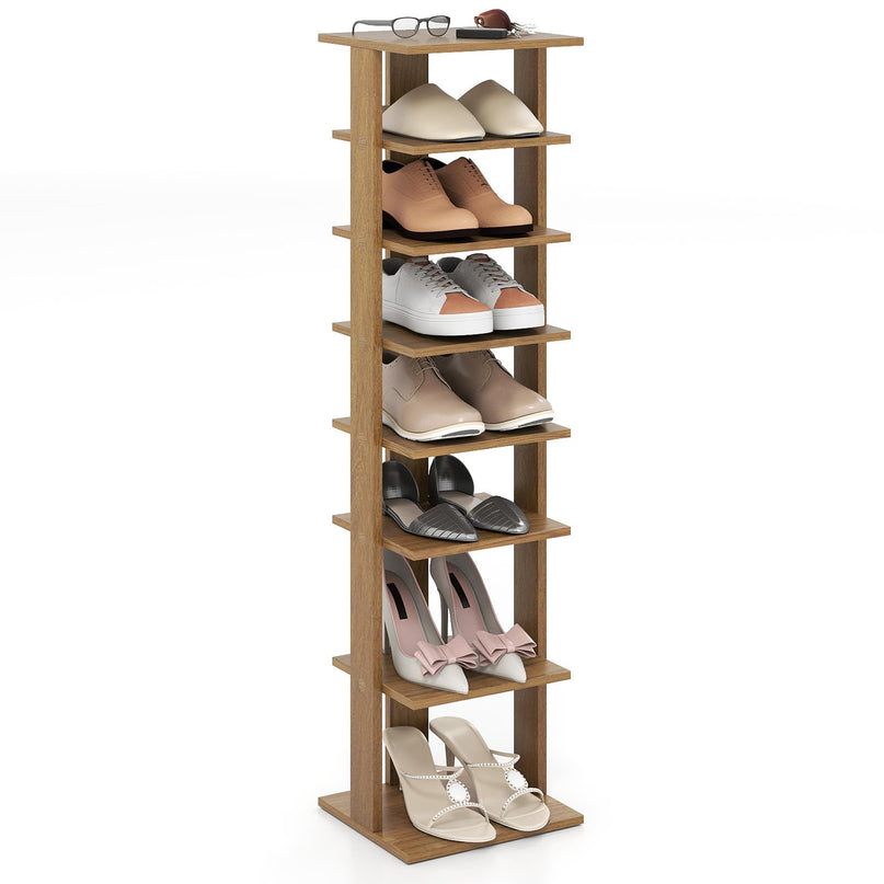 Giantex Étagère à chaussures verticale à 8 niveaux pour salon