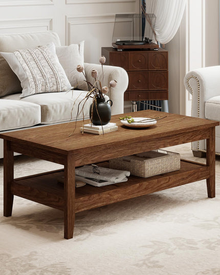 Giantex Mid Century Modern Coffee Table 47" Wood Center Table