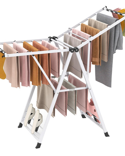 Giantex Clothes Drying Rack Foldable Metal Laundry Drying Rack（ 55.5"L x 39"-58"H）