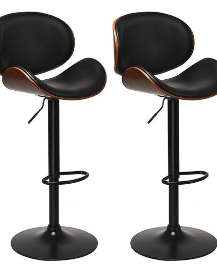 Giantex Bar Stools Set of 2, Adjustable Swivel Barstools with Back