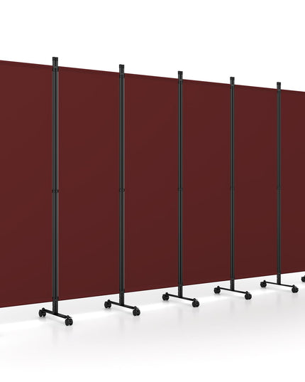 Giantex 6 Panel Folding Room Divider on Wheels