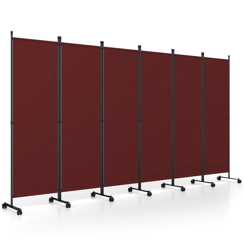 Giantex 6 Panel Folding Room Divider on Wheels