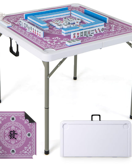 Giantex Folding Mahjong Table 35" Square Card Table