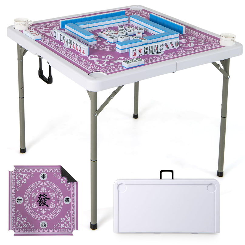 Giantex Folding Mahjong Table 35" Square Card Table