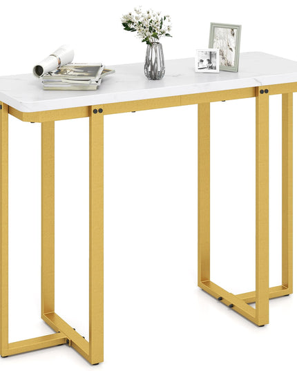 Giantex 42" Console Table Modern Faux Marble Entryway Table
