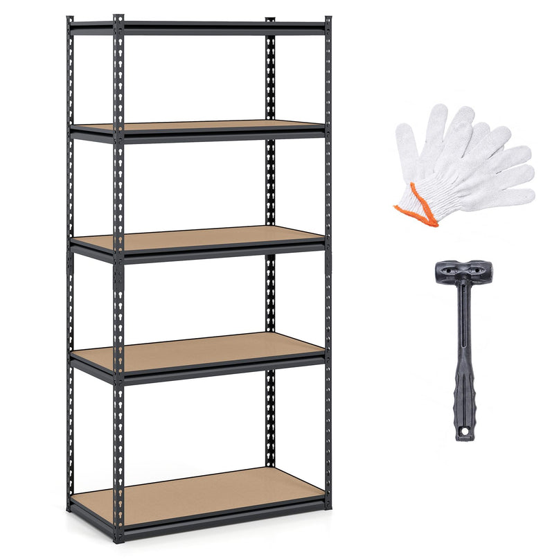 Giantex 5-Tier Metal Storage Shelves(1/2/3/4,36" W x 18" D x 72" H)