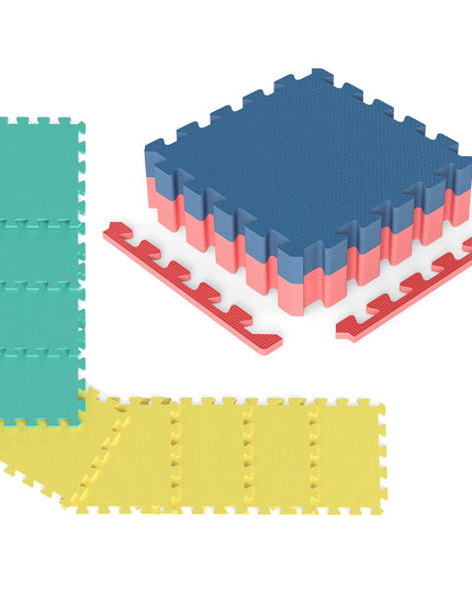 Giantex 0.4" Thick Non-Slip Interlocking Exercise Mat with Borders