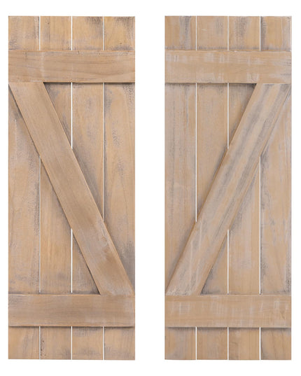 Giantex Farmhouse Window Shutters Wall Decor