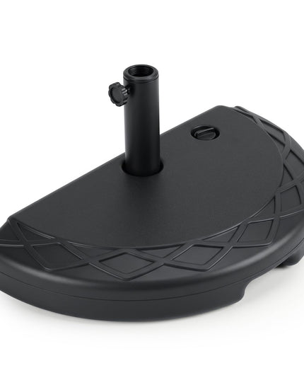 Giantex Half Round Patio Umbrella Base 44 lbs Fillable Half Umbrella Stand