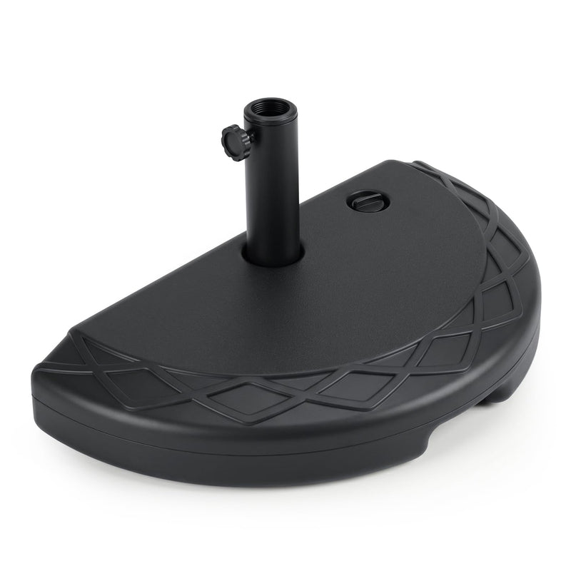 Giantex Half Round Patio Umbrella Base 44 lbs Fillable Half Umbrella Stand