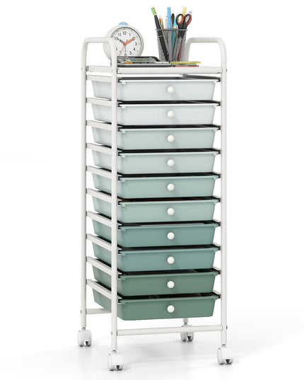 Chariot de rangement roulant Giantex avec 10 tiroirs