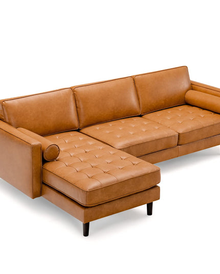 Giantex Sectional Sofa Couch with Chaise Lounge, L-Shaped 3-Seat Sofa Sleeper