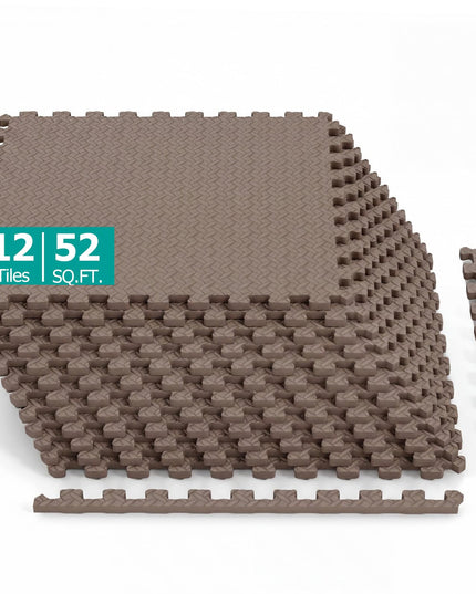 GIANTEX 12/24 PCS Interlocking Foam Tiles 52/104 SQ.FT EVA Foam Exercise Mats