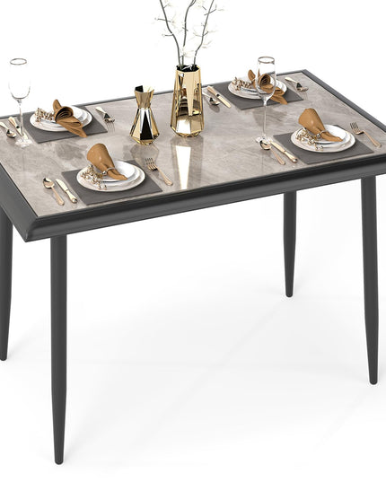 Giantex 44" Dining Table with Food-Grade Sintered Stone Tabletop