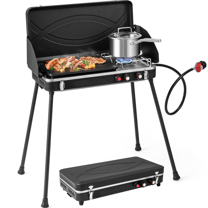 Giantex 2-in-1 Gas Camping Grill and Stove