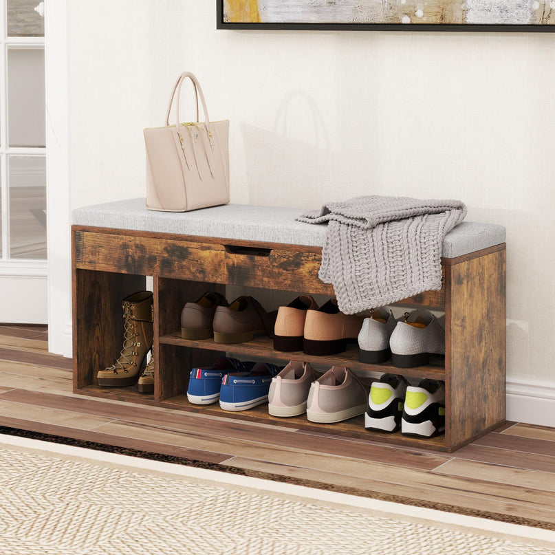Giantex 31 Inches Shoe Storage Bench for Entryway