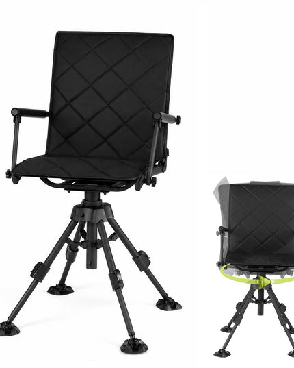 GIANTEX Portable Swivel Hunting Chair w/ 5-Level Adjustable Height