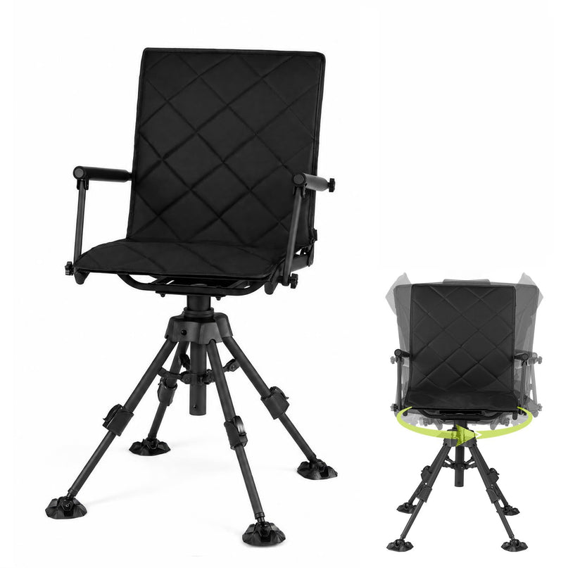 GIANTEX Portable Swivel Hunting Chair w/ 5-Level Adjustable Height