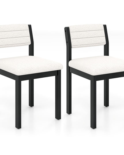 Giantex Sherpa Kitchen Chairs with Wood Frame & Padded Seat