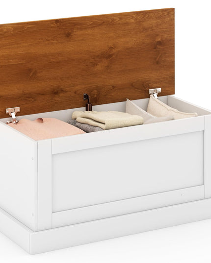 Giantex Storage Bench, 35.5” Storage Trunk with Safety Metal Hinge