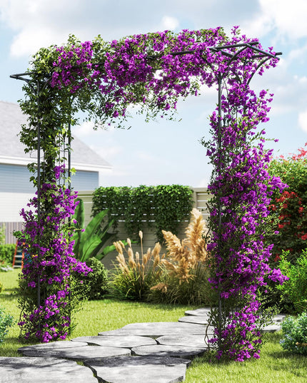 Giantex Metal Garden Arbor with Trellis
