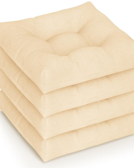 Giantex 2/4/6 Pack Tufted Patio Cushions 4 Inch Thick Outdoor Chair Pads