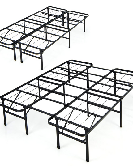 Giantex Folding Bed Frame Steel Platform Bed Twin/Full Size Portable Bed