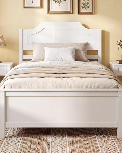 GIANTEX Twin/Full/Queen/King Size Wooden Bed Frame with Headboard