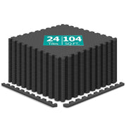 Black / 104 Sq.Ft (24 Tiles)