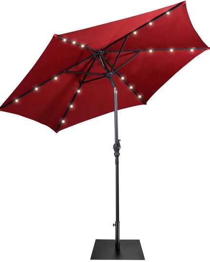 Giantex Patio Umbrella with Umbrella Base Stand 40 LBS Steel