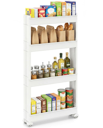 Giantex 4-Tier Slim Rolling Storage Cart