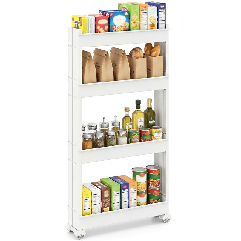 Giantex 4-Tier Slim Rolling Storage Cart