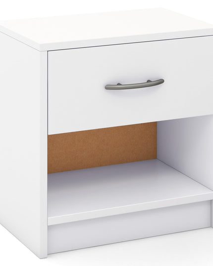 Giantex Night Stand Set of 1/2 with Drawer, Wood  End Table with Open Storage Shelf for Bedroom
