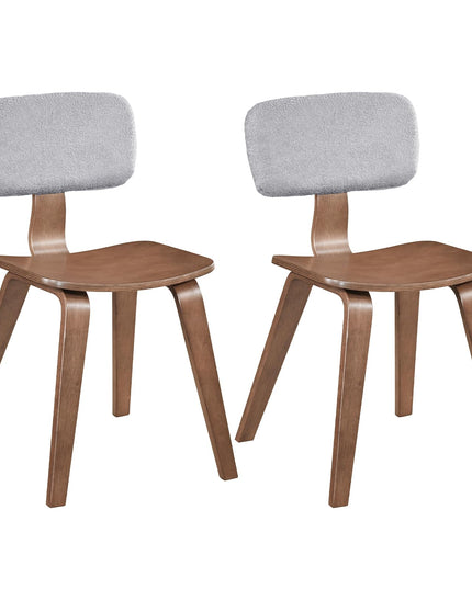Giantex Rubber Wood Dining Room Chairs with Teddy Velvet Padded Backrest & Ergonomic Seat