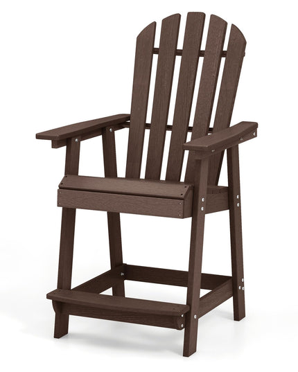 Giantex HDPE Tall Adirondack Chair, 24.5”H Counter Height Bar Stool