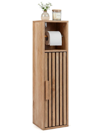 Giantex Slim Bathroom Cabinets Freestanding Toilet Paper Holder Stand