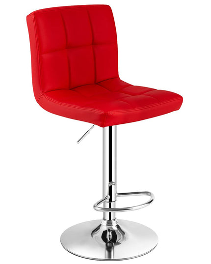 Giantex Bar Stool, Modern Swivel Adjustable Armless Barstools, Square Counter Height PU Leather Bar Stools