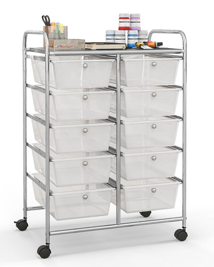 10 Drawers Rolling Cart, Classroom Organizers - Giantex