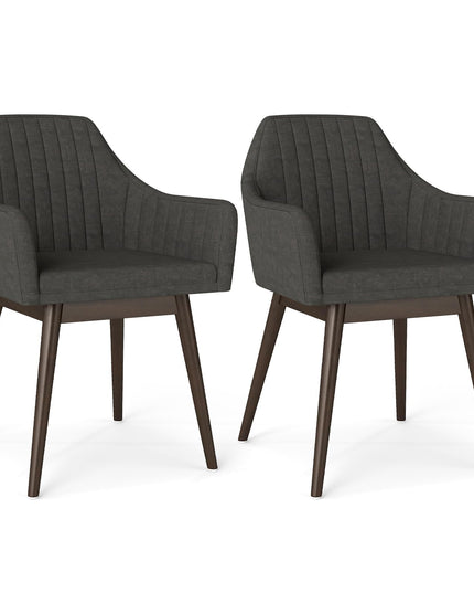 Giantex Upholstered Dining Chairs Set of 2/4 for Living Room