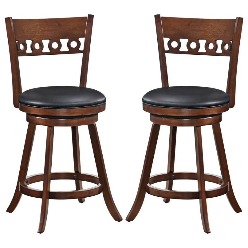 Giantex Swivel Bar Stools, Counter Height Bar Chairs with Back