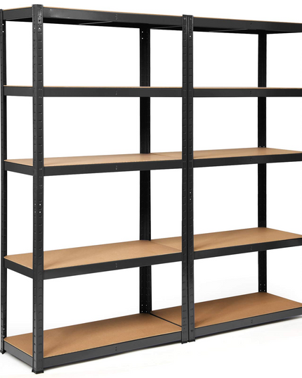 Giantex Shelving Rack Storage Shelf Steel Garage Utility Rack 5-Shelf Adjustable Shelves